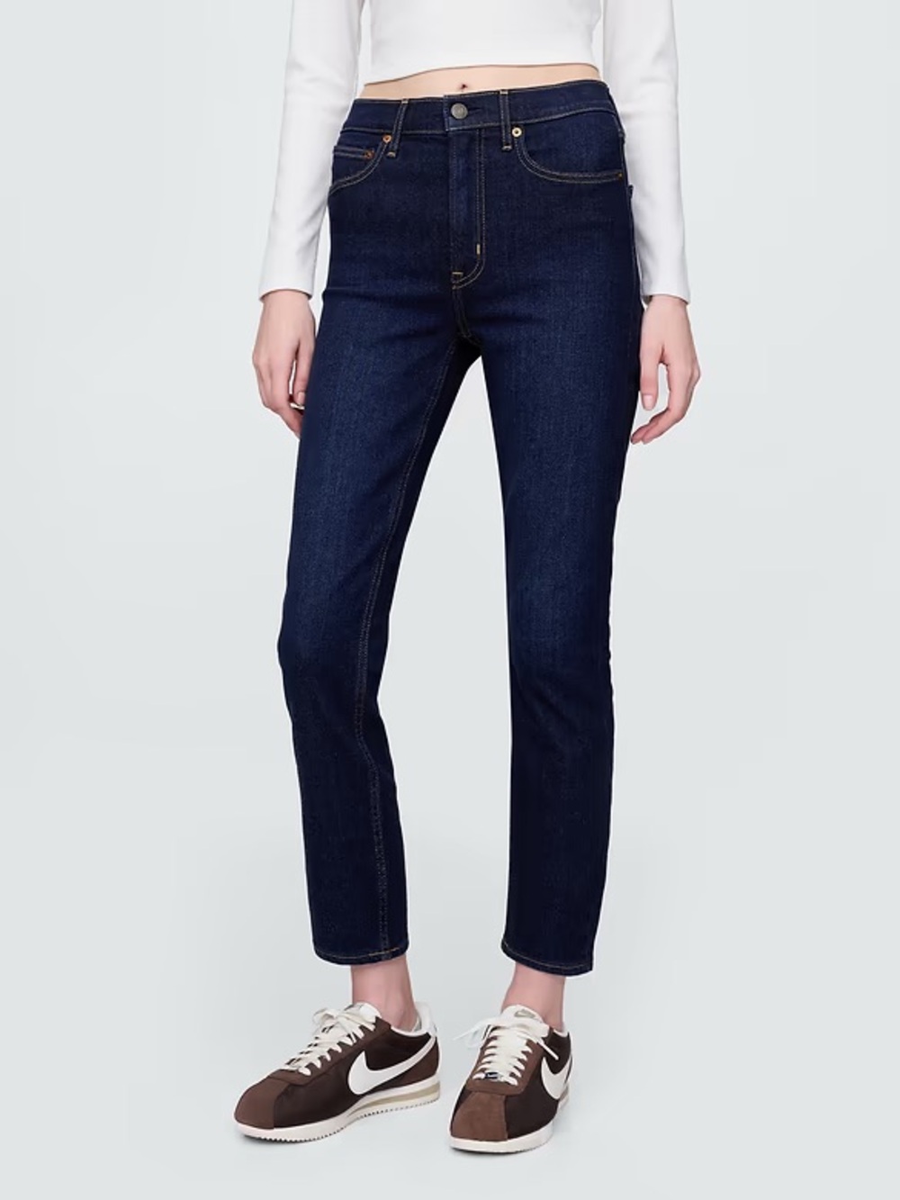 Gap High Rise Vintage Slim Jeans - Color Rinsed - Size 28 or 6 - Picture 2 of 5